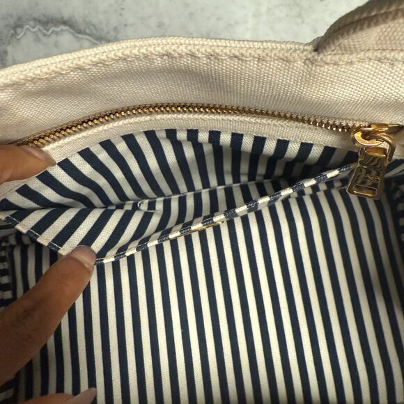 Prada Small White Canapa Logo Tote w/ Strap & Authenticity Certificate Card - Picture 14 of 16